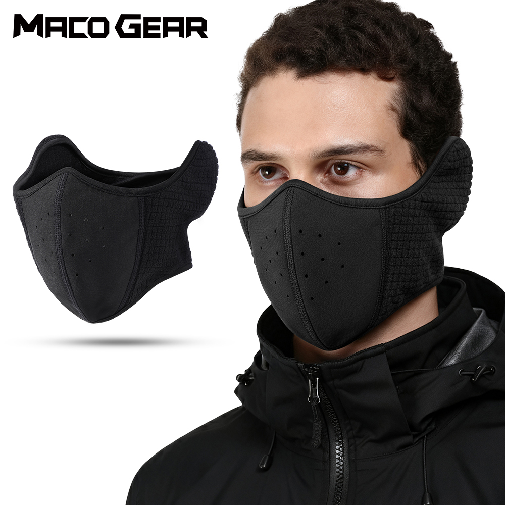 Cycling Gear Cold Weather - Winddichte motorfiets bivakmuts Warm halfgelaatsmasker Fietsen
