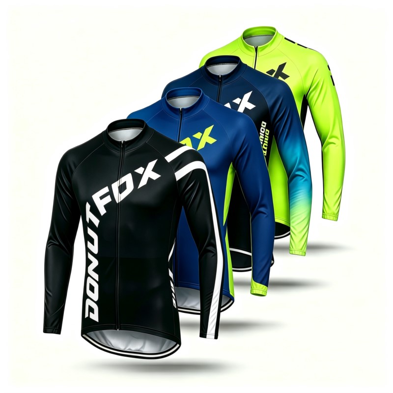 Junior Cycling Gear - MTB-shirt met lange mouwen en fietsbroek