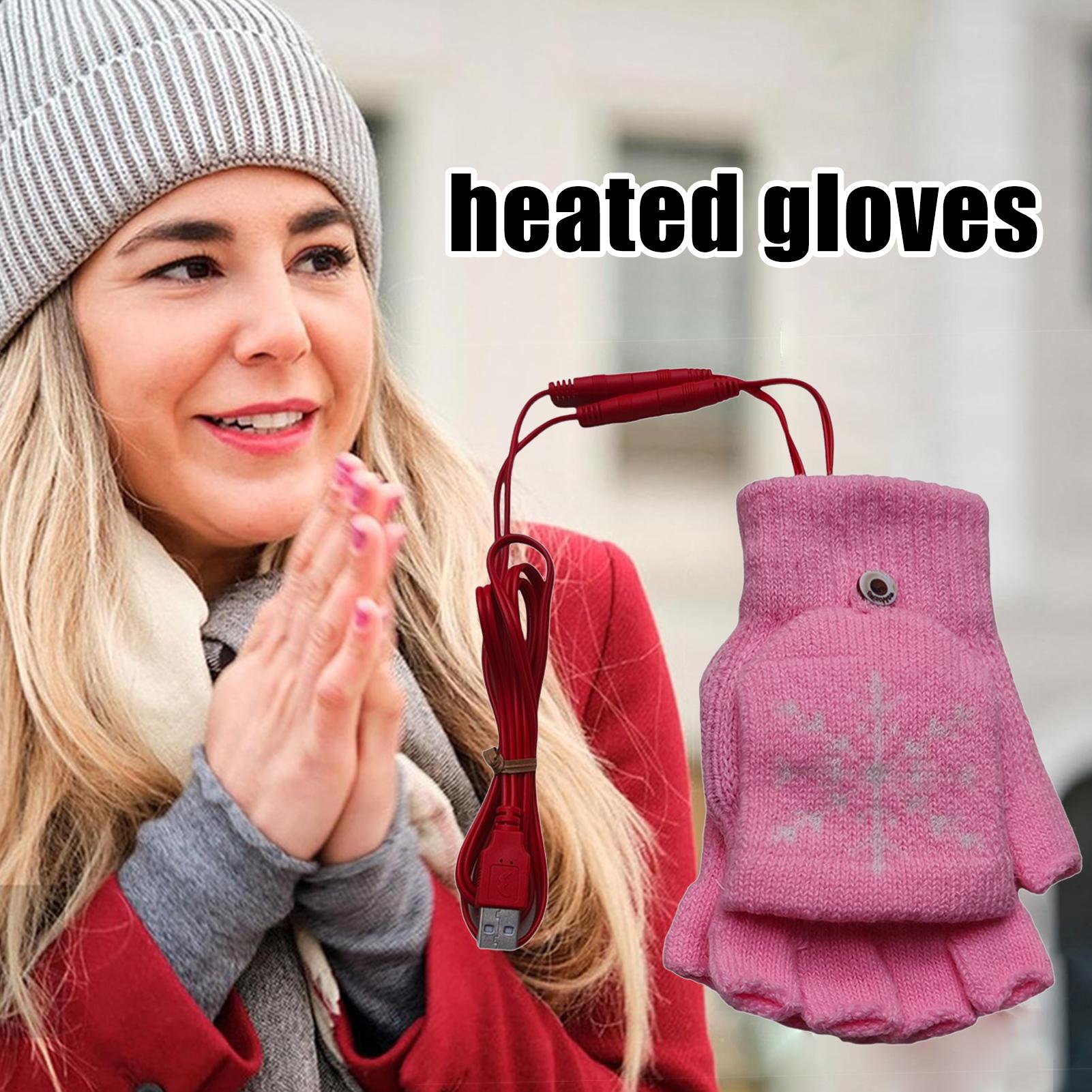 Cycling Gear Cold Weather - Verwarmde handschoenen Vingerloze USB-verwarmde rijhandschoenen Winteruitrusting