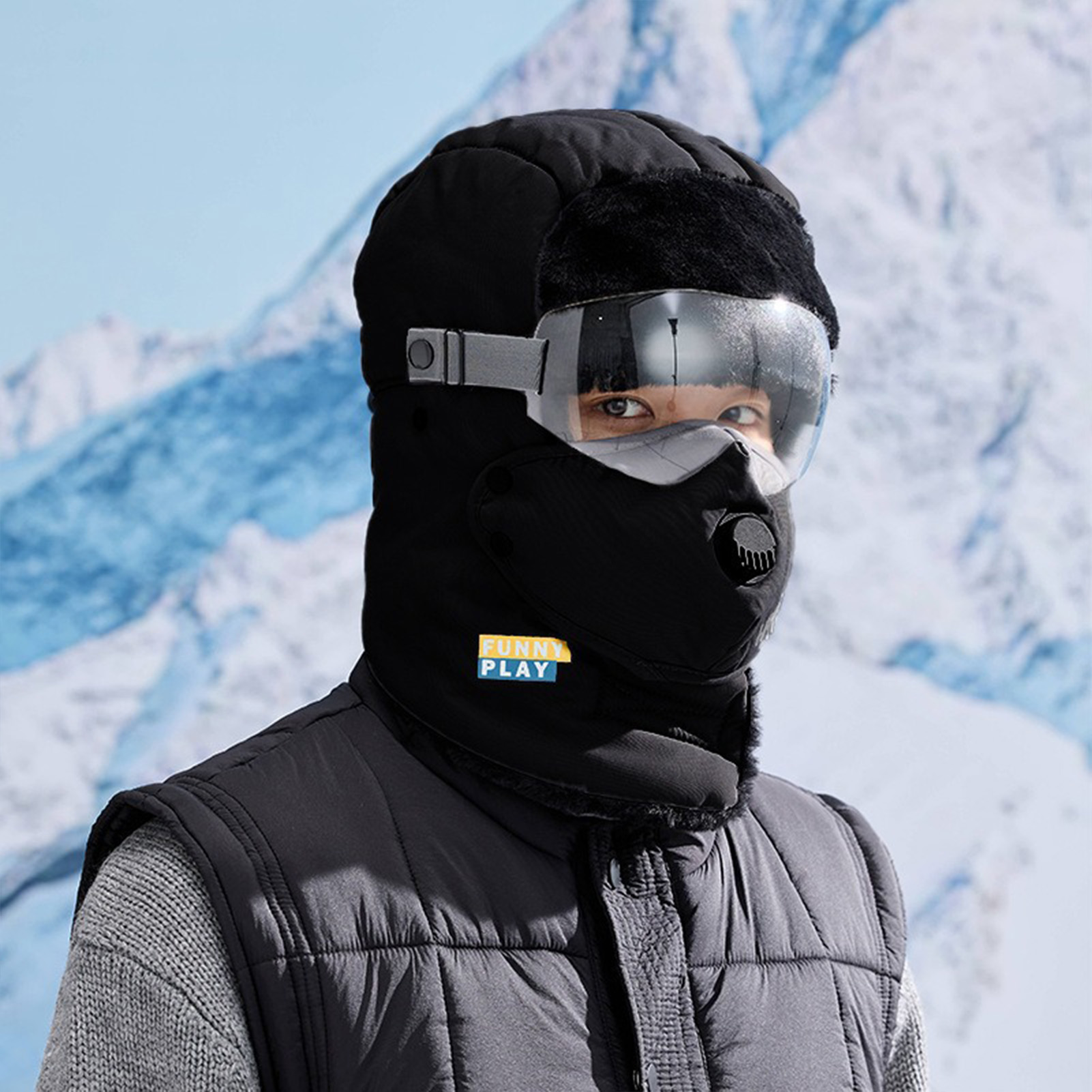 Cycling Gear Cold Weather - Thermische wintermuts Met fleece gevoerde, verdikte