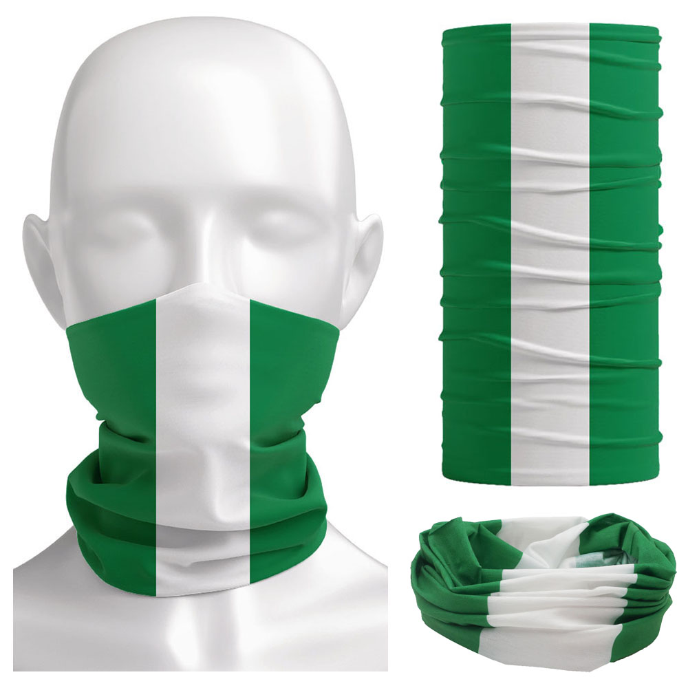 Cycle Gear - Nigeria Vlag Bandana Vrouwen Halsbeenkap Camping