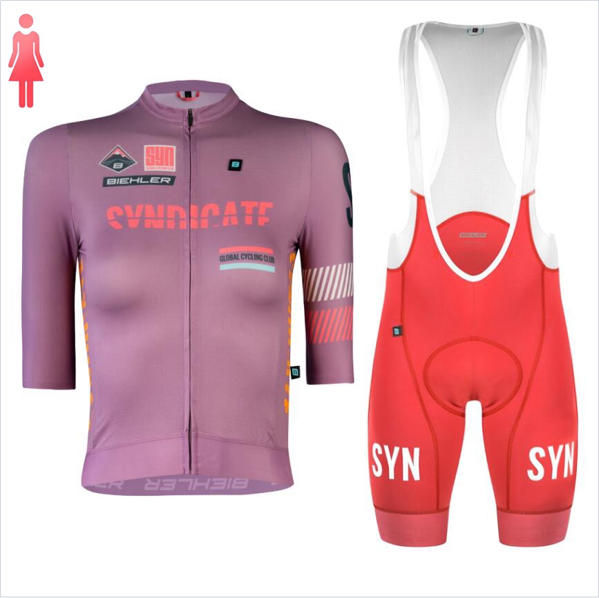 Cycling Gear Apparel - Syn Paarse Trui Met Korte Mouwen